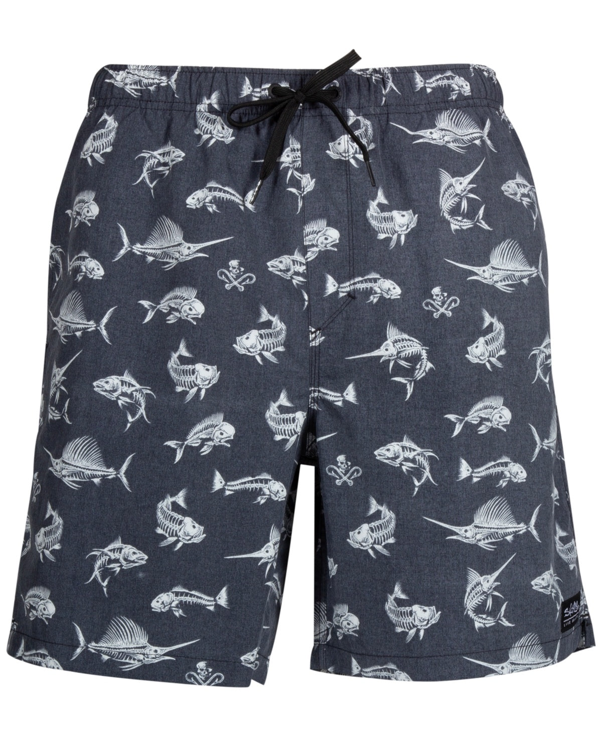 Salt Life Mens Regular fit Board Shorts Swimwear Small Black Fish Bones
