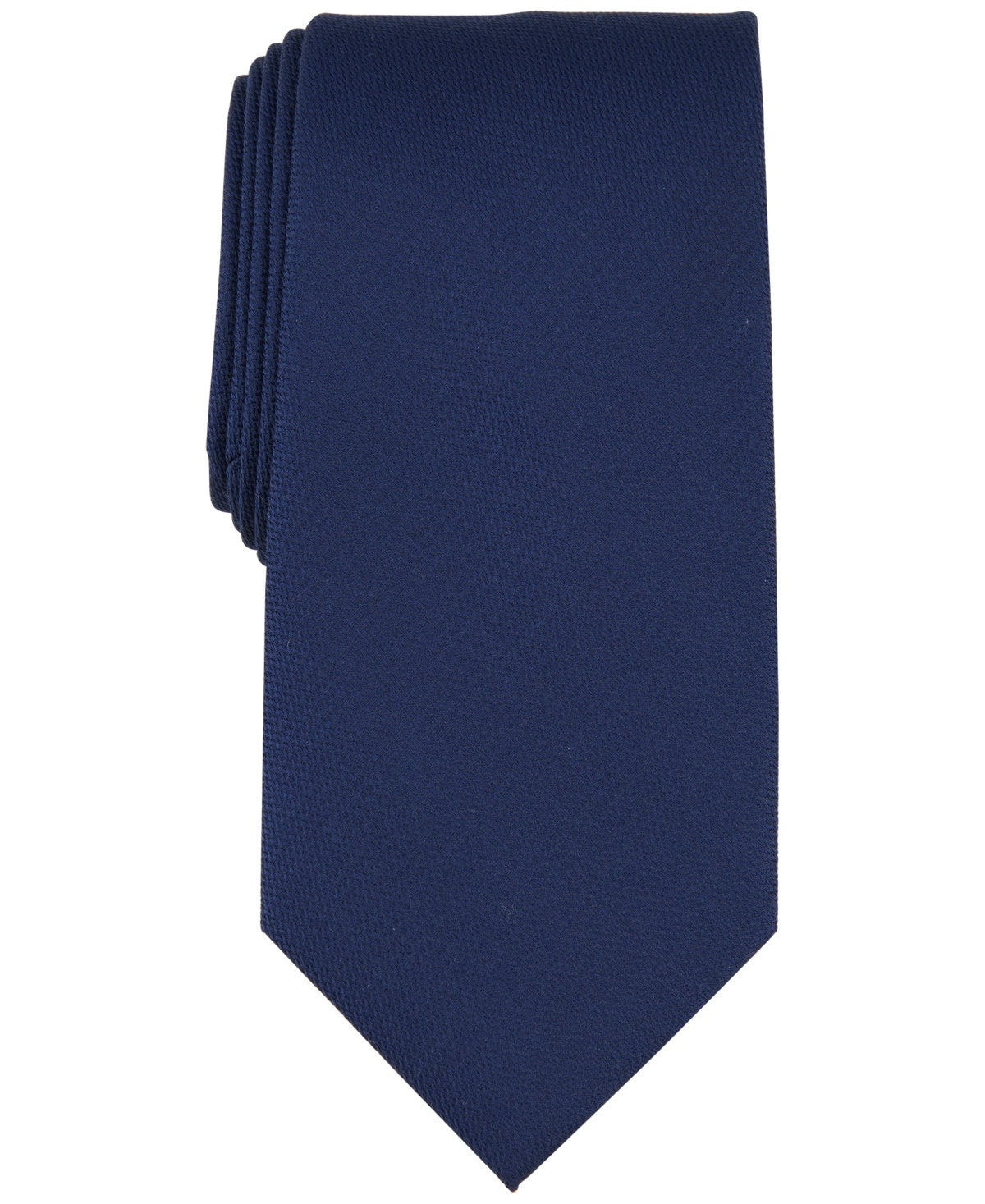 Michael Kors Mens Tie Necktie One Size Navy Blue Solid