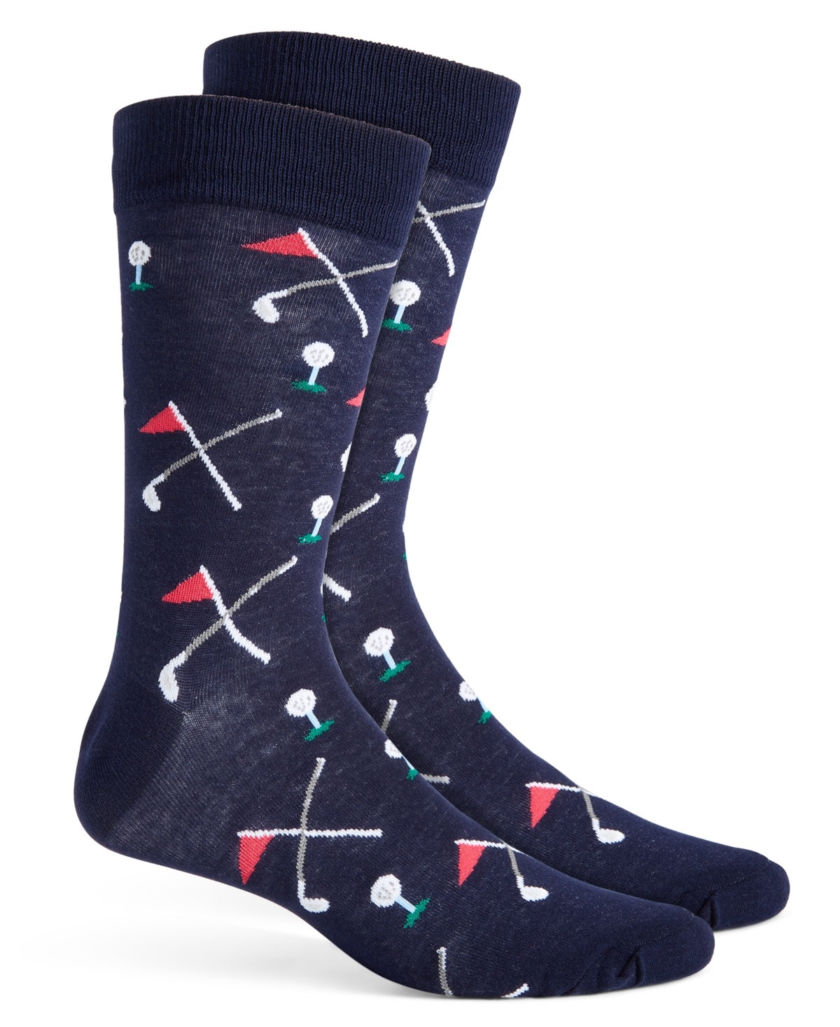 Club Room Mens Regular fit Crew Socks One Size Blue