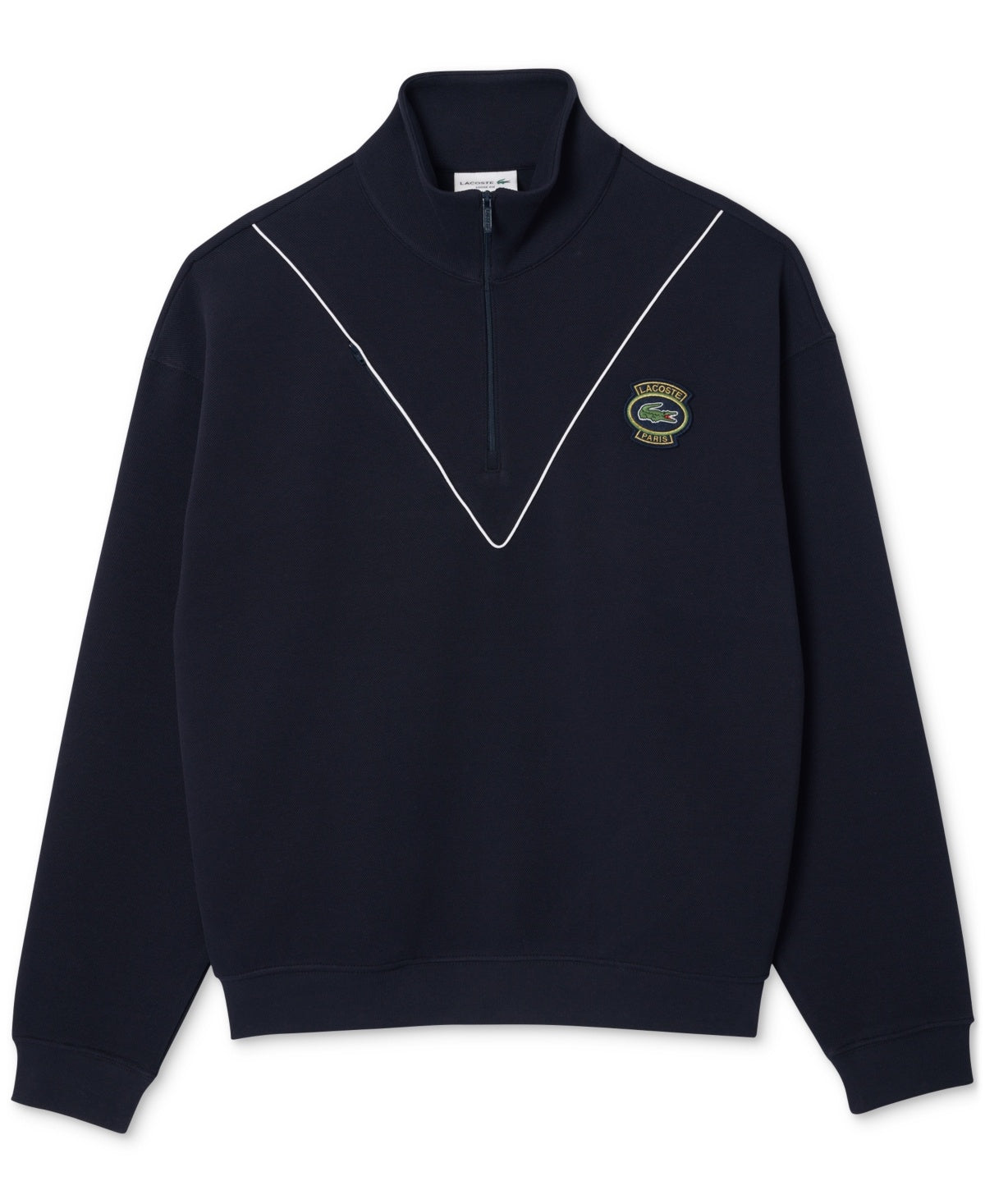 Lacoste Mens Regular fit Long Sleeve Half Zip Sweatshirt XXL Blue Solid