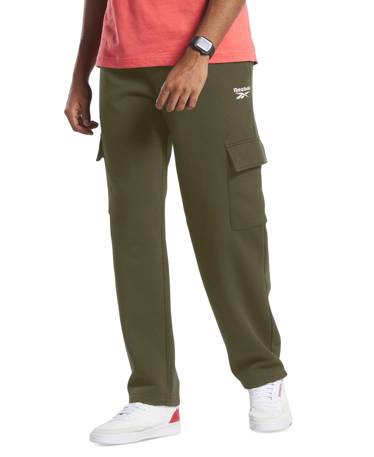Reebok Mens Regular fit Cargo Fleece Pants XXXL / 31 Green