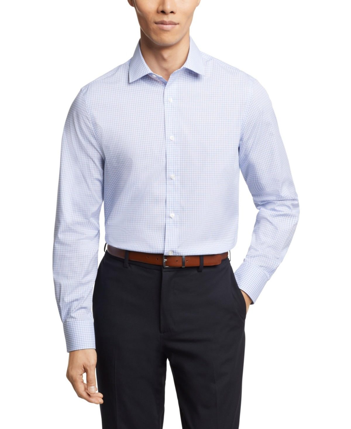 Tommy hilfiger Mens Regular fit Dress Shirt Small 14.5 in 32-33 Blue Check