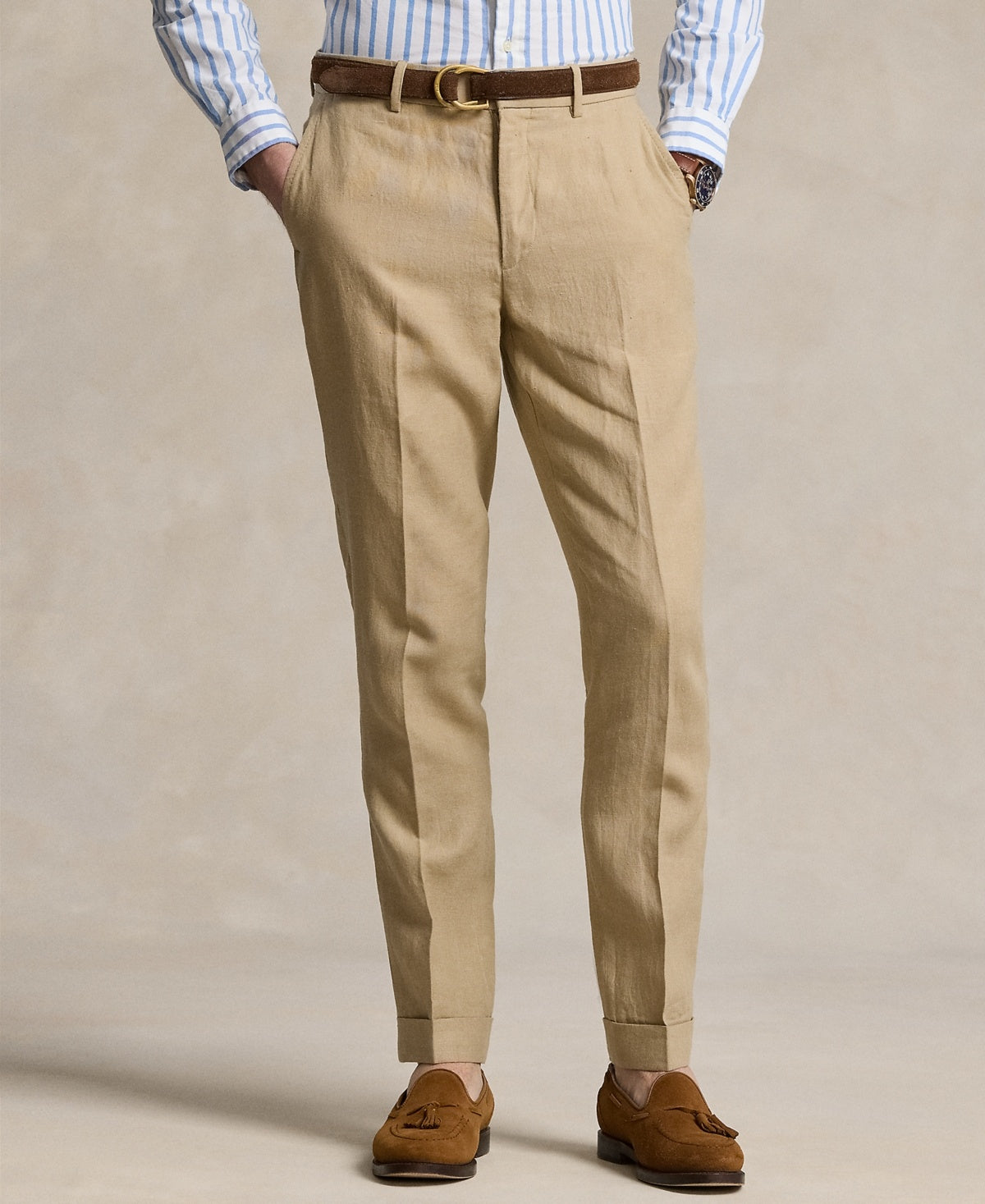 Polo Ralph Lauren Mens Classic fit Dress Pants Pants 38 / 32 Beige Solid