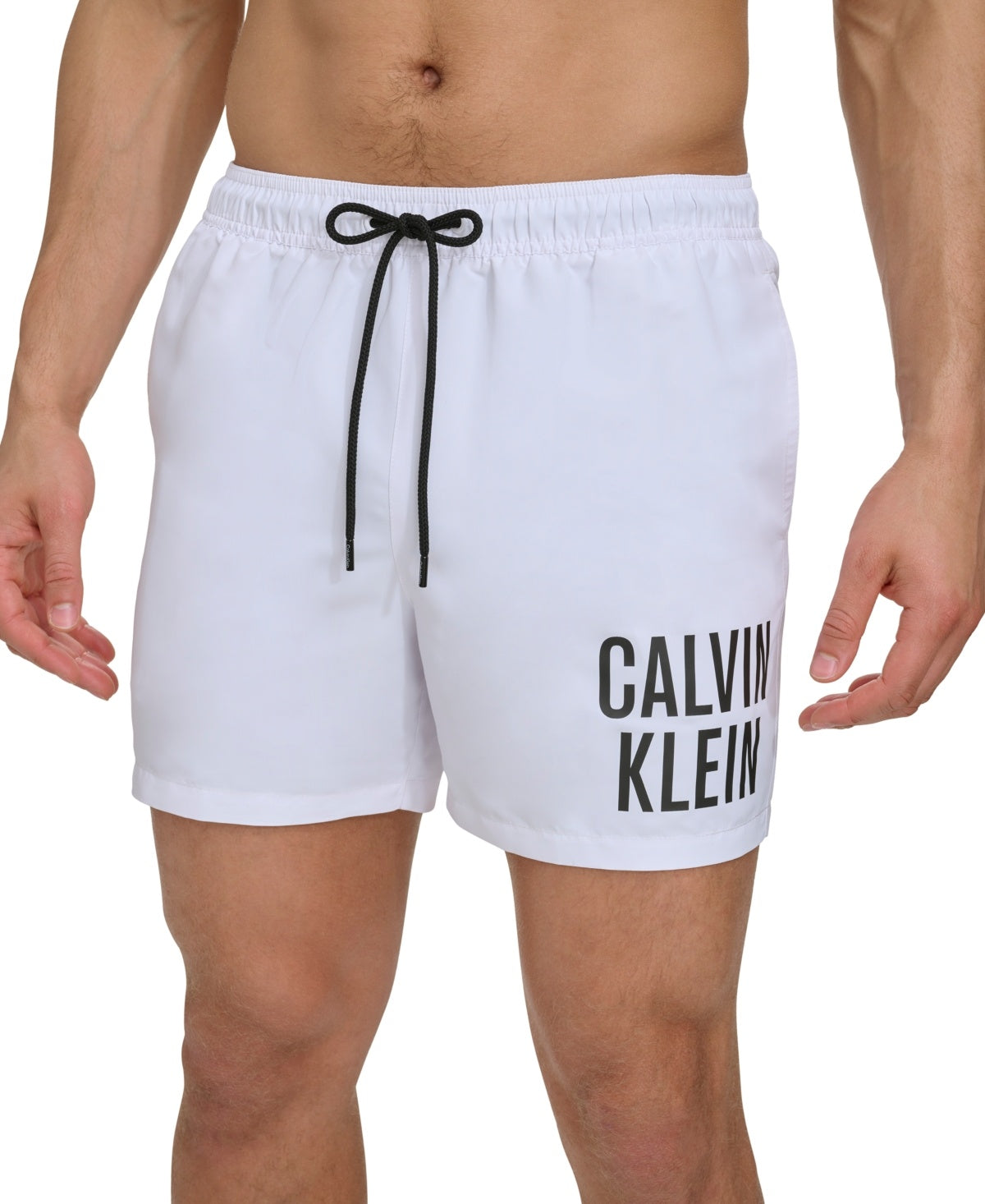 Calvin Klein Mens Regular fit Swim Trunks Swimwear XXL White Solid