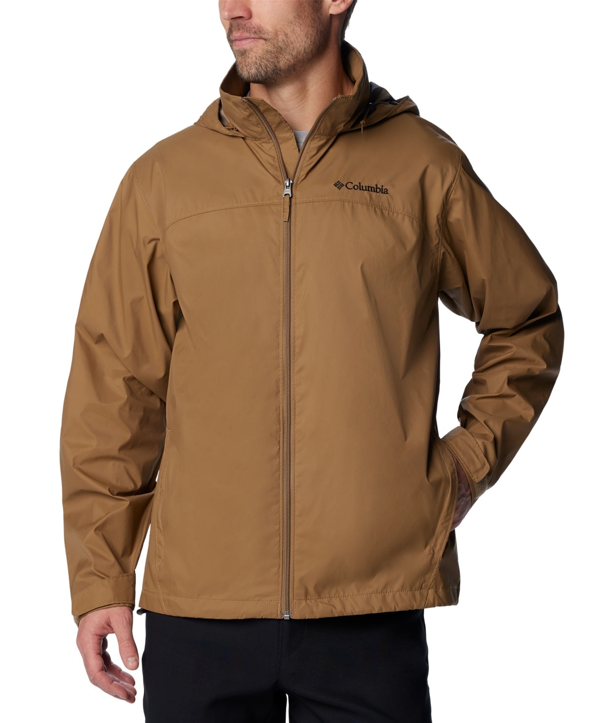 Columbia Mens Glennaker Lake Raincoat Coat Delta Brown Small