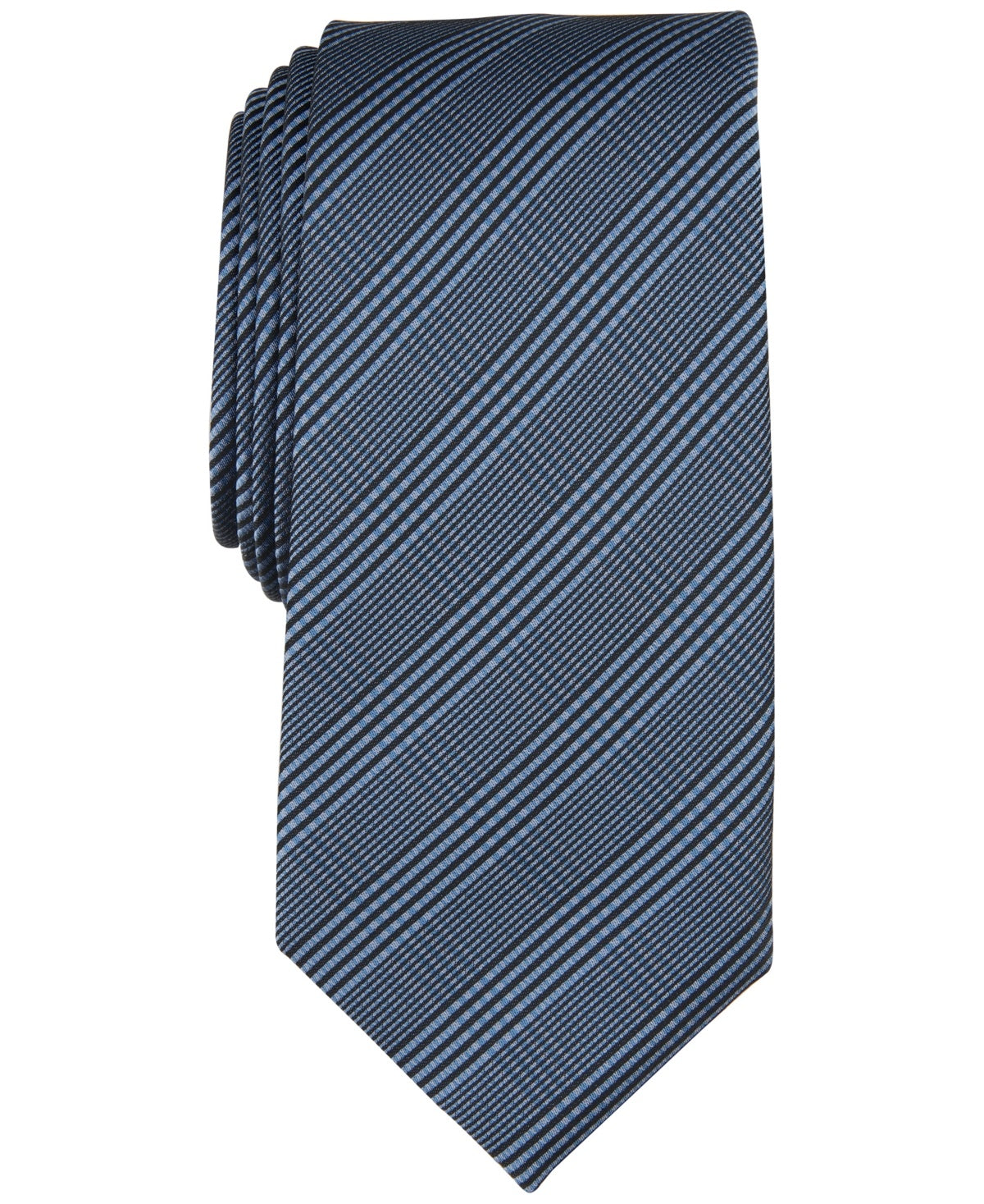 Alfani Mens Regular fit Tie Necktie One Size Blue Striped