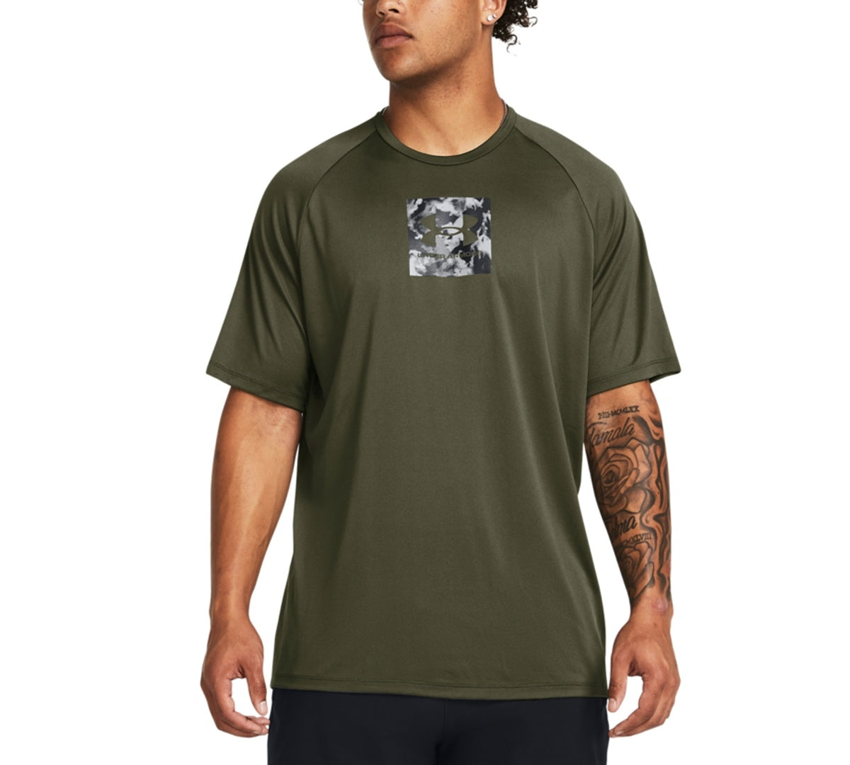 Under Armour Mens Regular fit Short Sleeve T-Shirt Shirt Large Green Solid