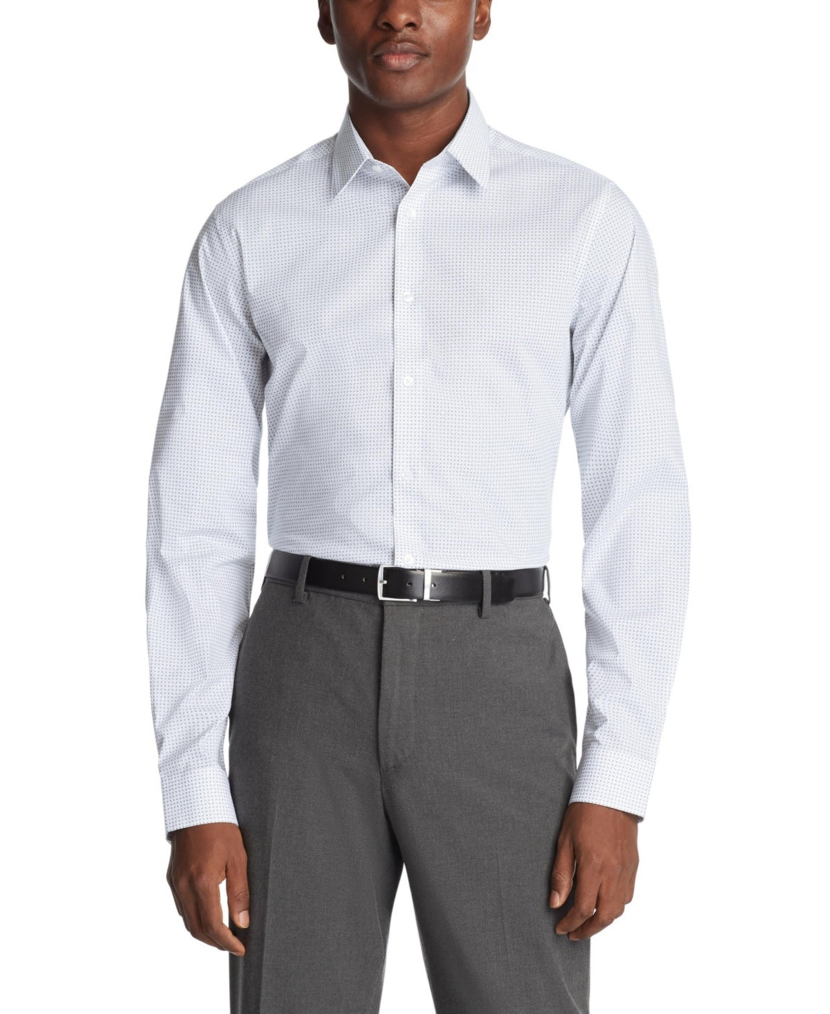 Calvin Klein Mens Regular fit Dress Shirt Large 16.5 in 34-35 Blue