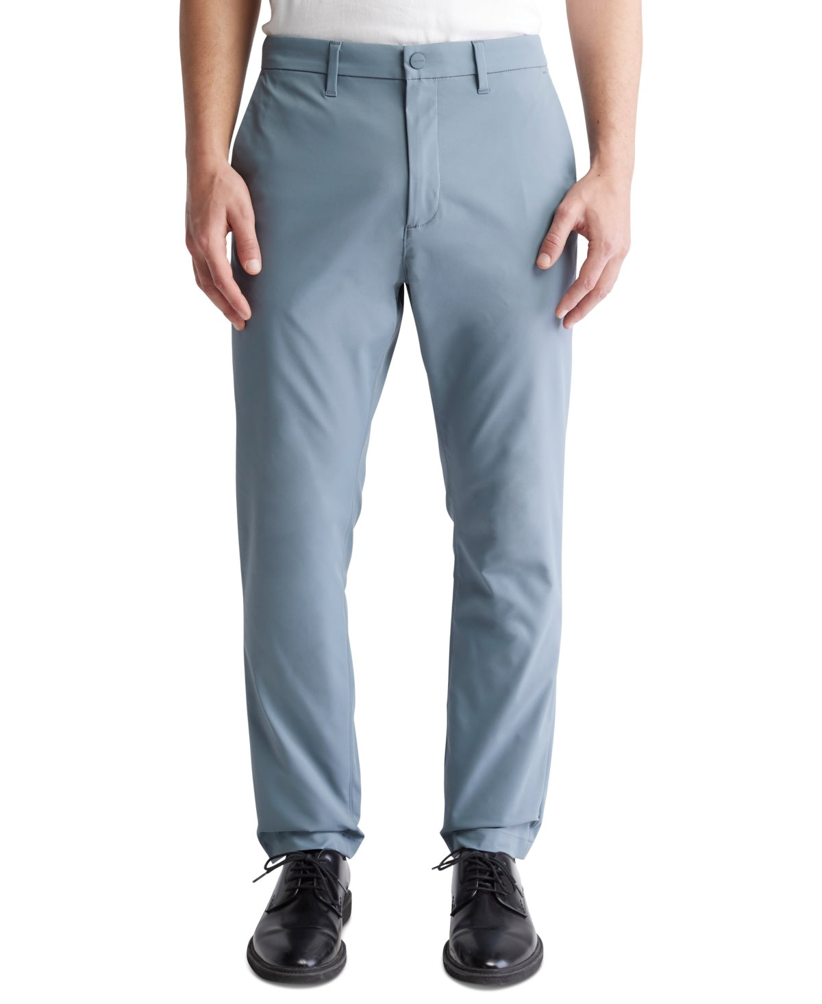 Calvin Klein Mens Slim fit Chinos Shorts 32 / 30 Blue Solid Stretch