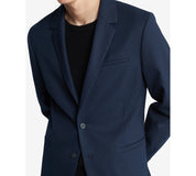 Calvin Klein Men's Sky Captain Slim Fit Refined Twill Blazer Sport Coat Blue XL