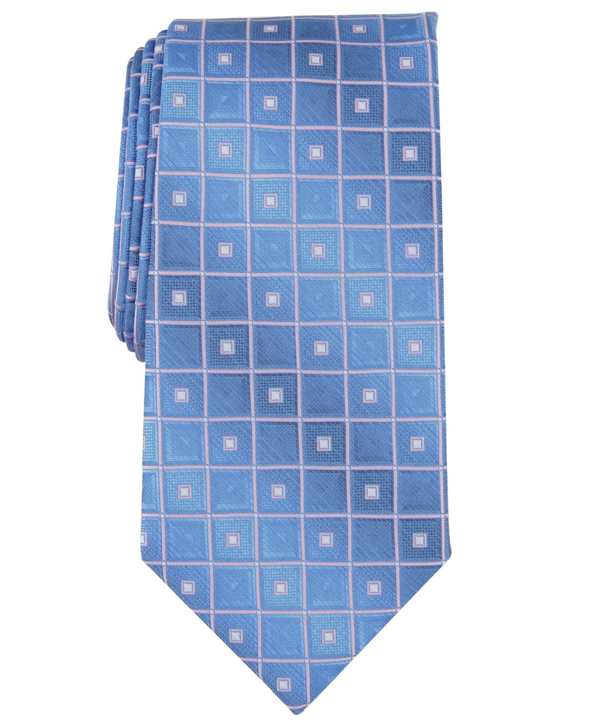 Perry Ellis Men Regular fit Tie Necktie One Size Blue Argyle/Diamond