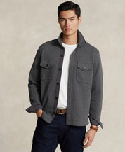 Polo Ralph Lauren Mens Regular fit Double Knit Overshirt Coat XS Grey Solid