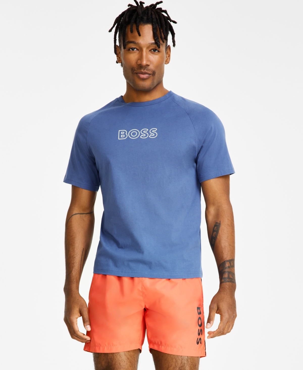 Hugo Boss Mens Regular fit Short Sleeve T-Shirt Shirt XL Blue Solid