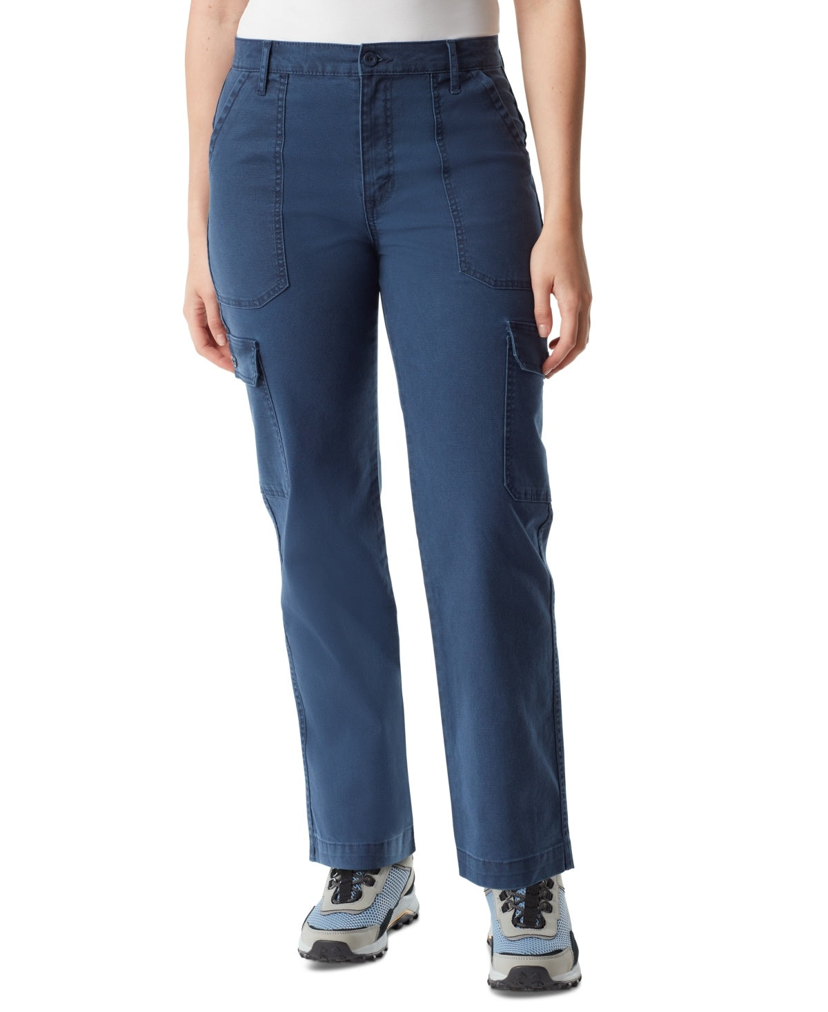 Bass Outdoor Women Straight fit Cargo Pants 14 / 30 Blue Solid