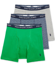 Polo Ralph Lauren Mens Regular fit 3 Pack Boxer Briefs Underwear Small Green
