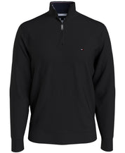 Tommy Hilfiger Men's French Rib Quarter-Zip Pullover Sweater 4XLT Black