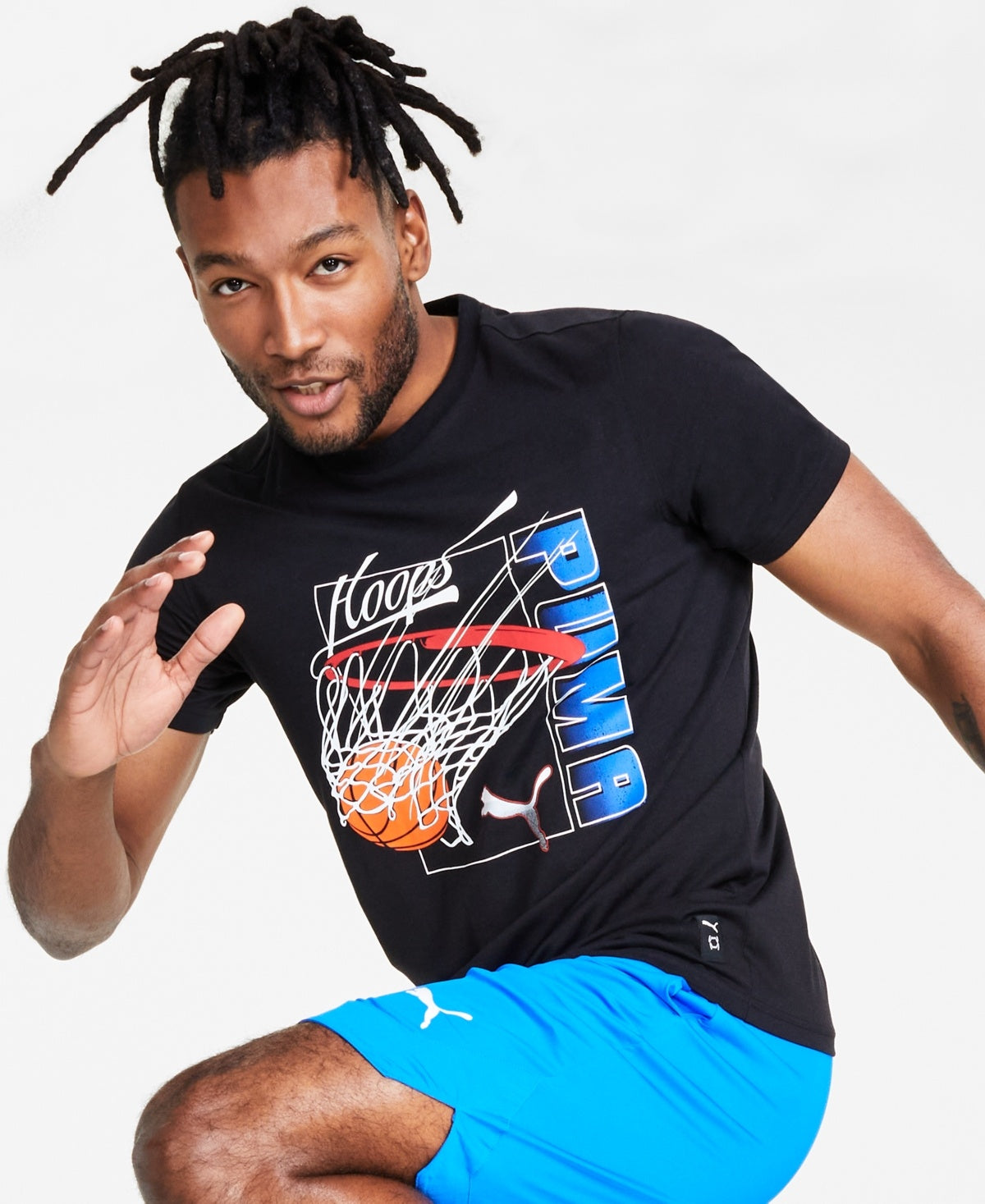 Puma Men Regular fit Short Sleeve T-Shirt Shirt Medium Black Solid