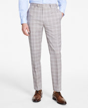 Calvin Klein Mens Slim fit Dress Pants 30 / 30 Beige Plaid Stretch