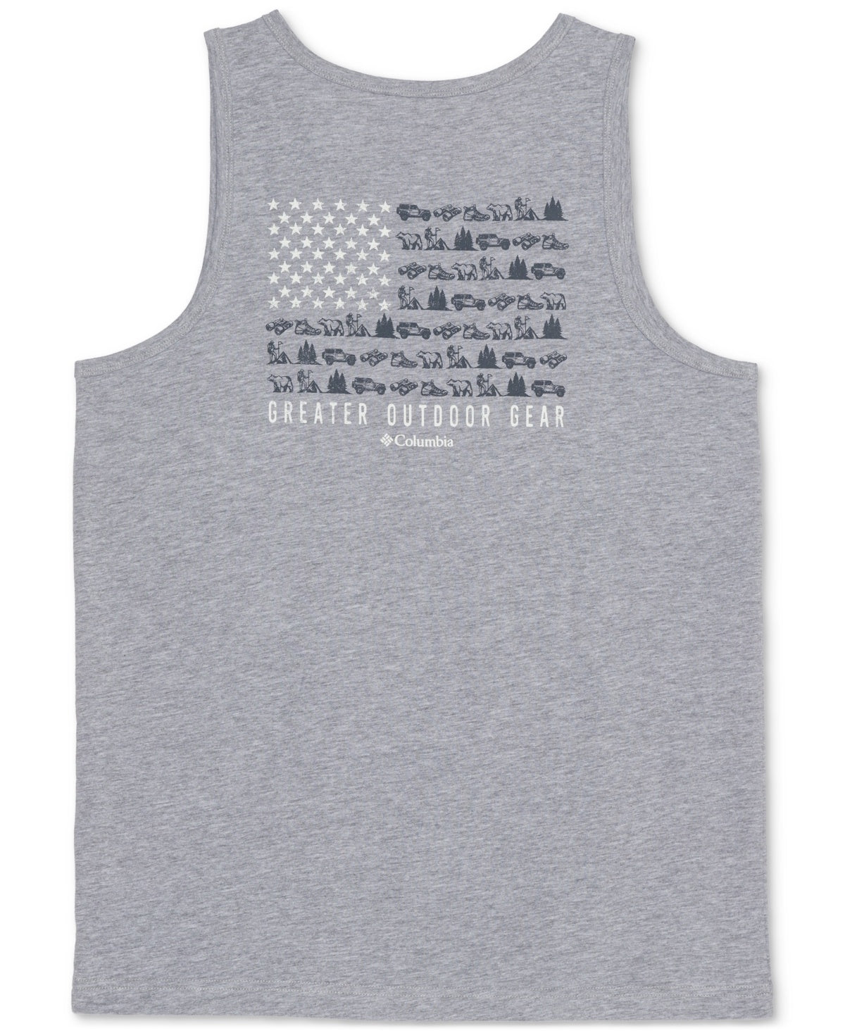 Columbia Men Regular fit Sleeveless Graphic Tank Top Shirt Small Grey