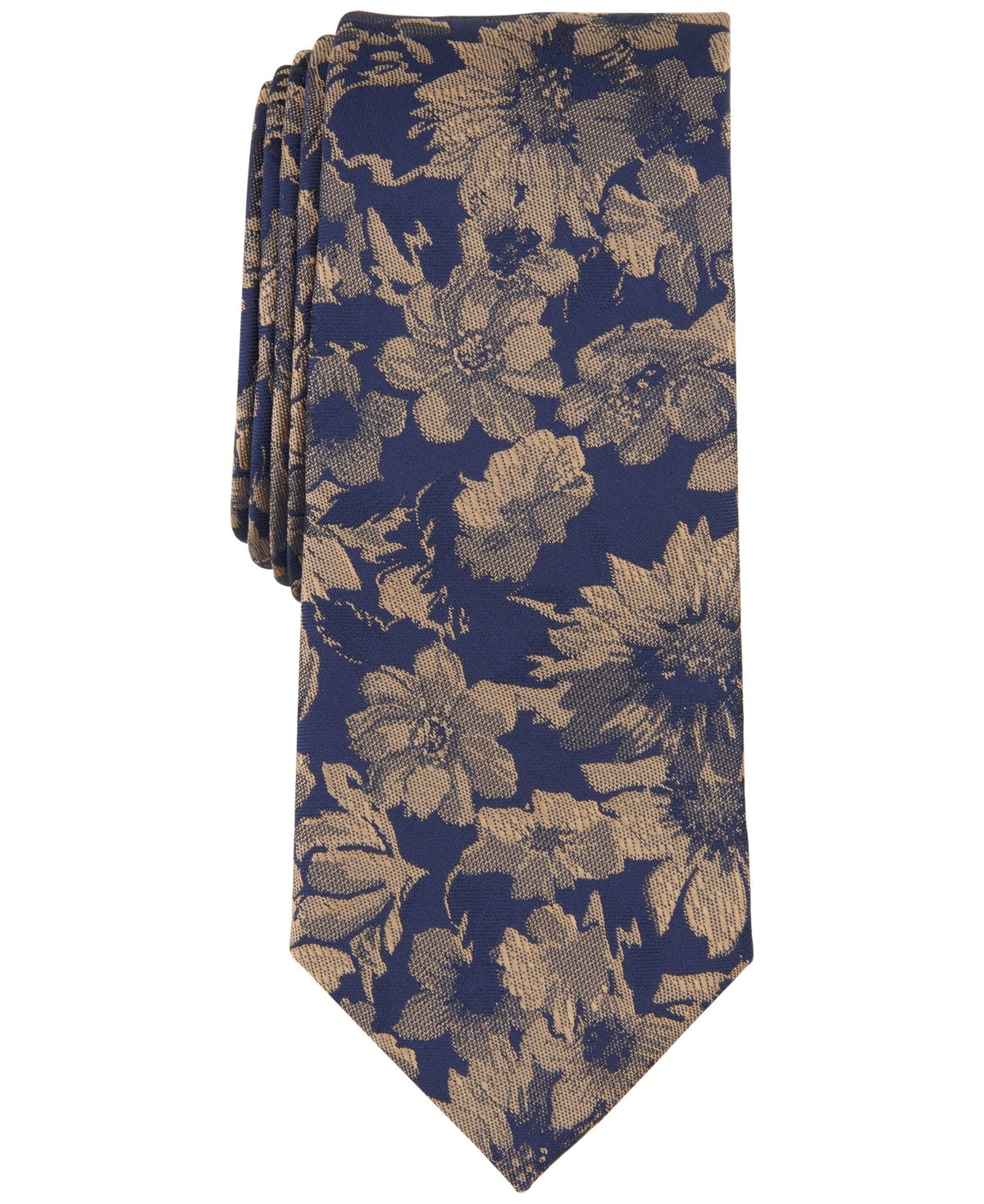 Bar Iii Mens Regular fit Tie Necktie One Size Blue Malaga Floral