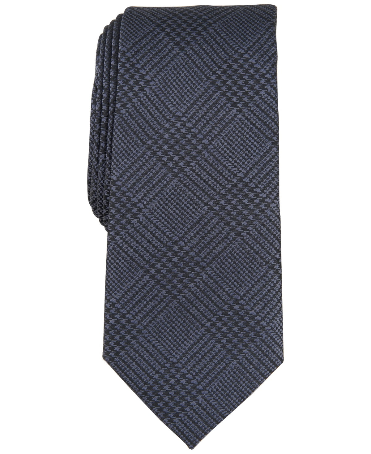 Alfani Men Regular fit Tie Necktie One Size Black Argyle/Diamond