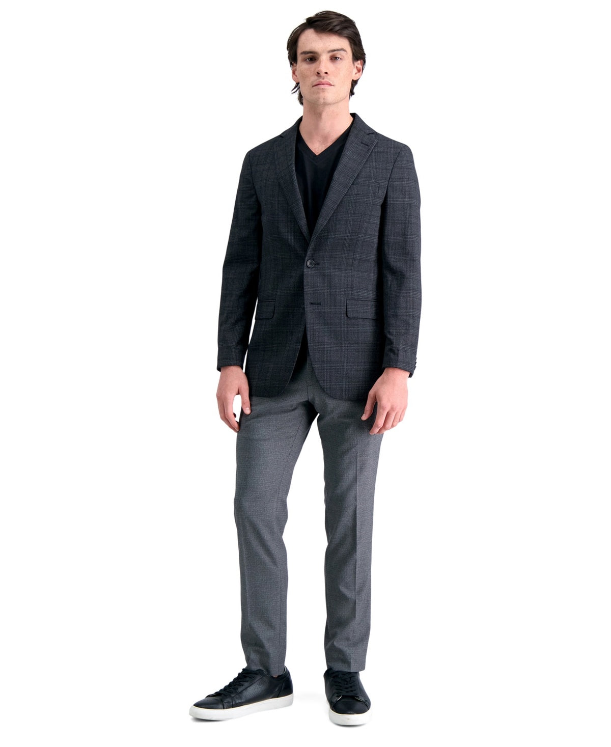 Kenneth Cole Mens Slim fit Dress Pants 32 / 30 Grey Solid Stretch