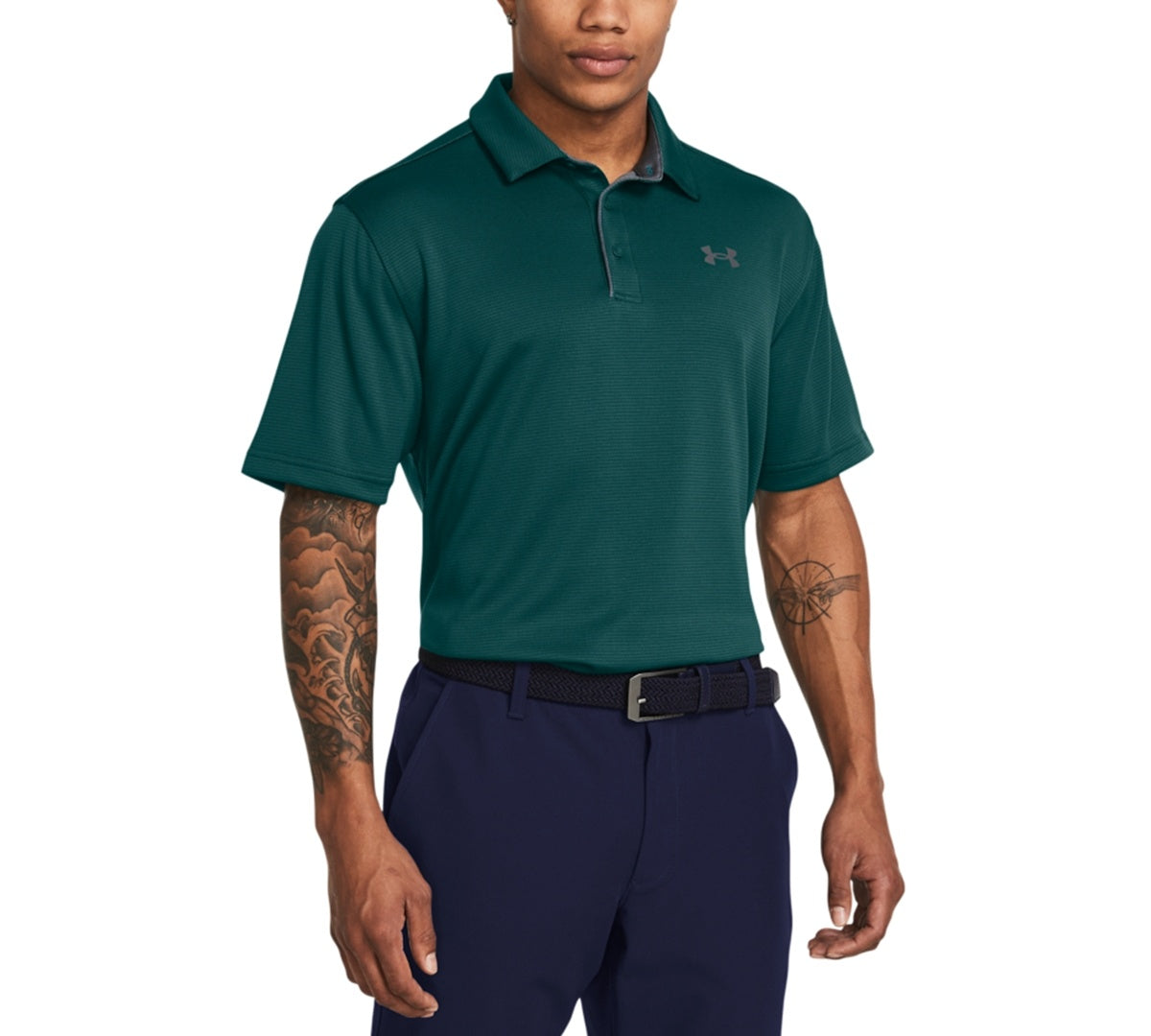 Under Armour Golf Mens Regular fit Short Sleeve Polo Shirt Small Green Solid