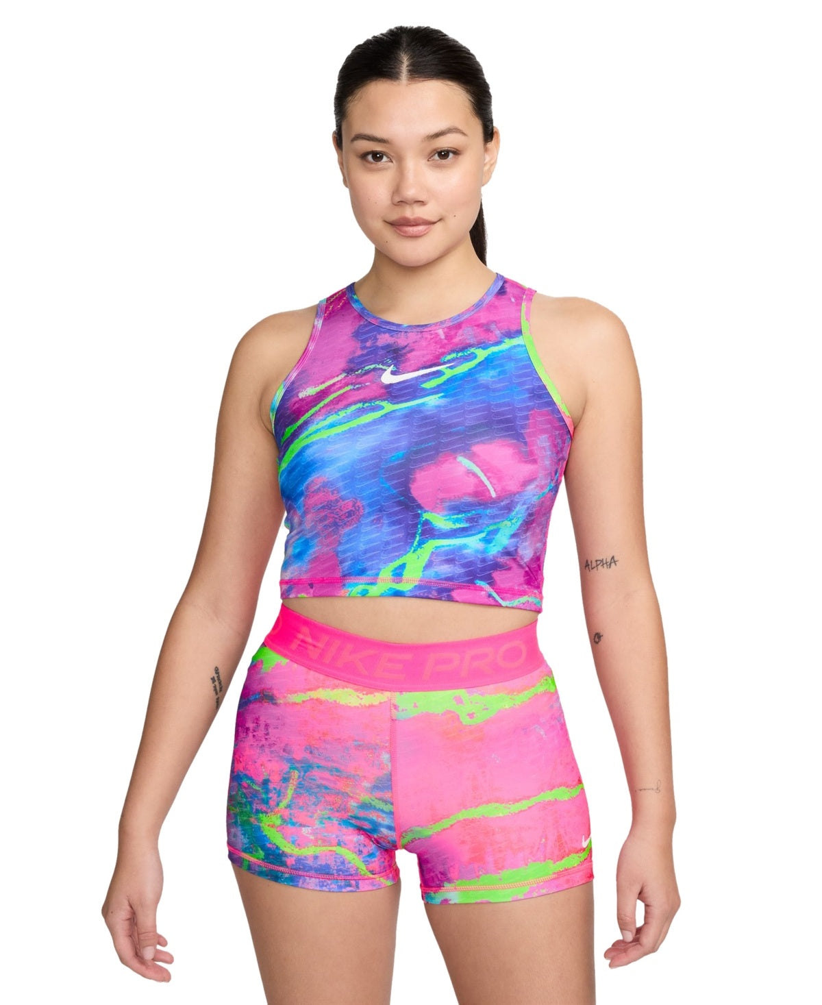 Nike Women Regular fit Sleeveless Tank Top Shirt Small Pink