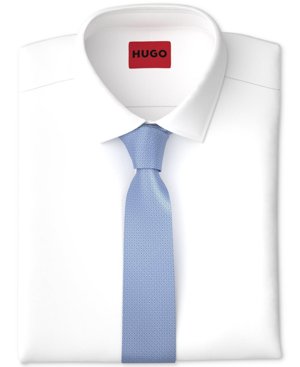 Hugo Boss Mens Skinny Tie Necktie One Size Light Blue