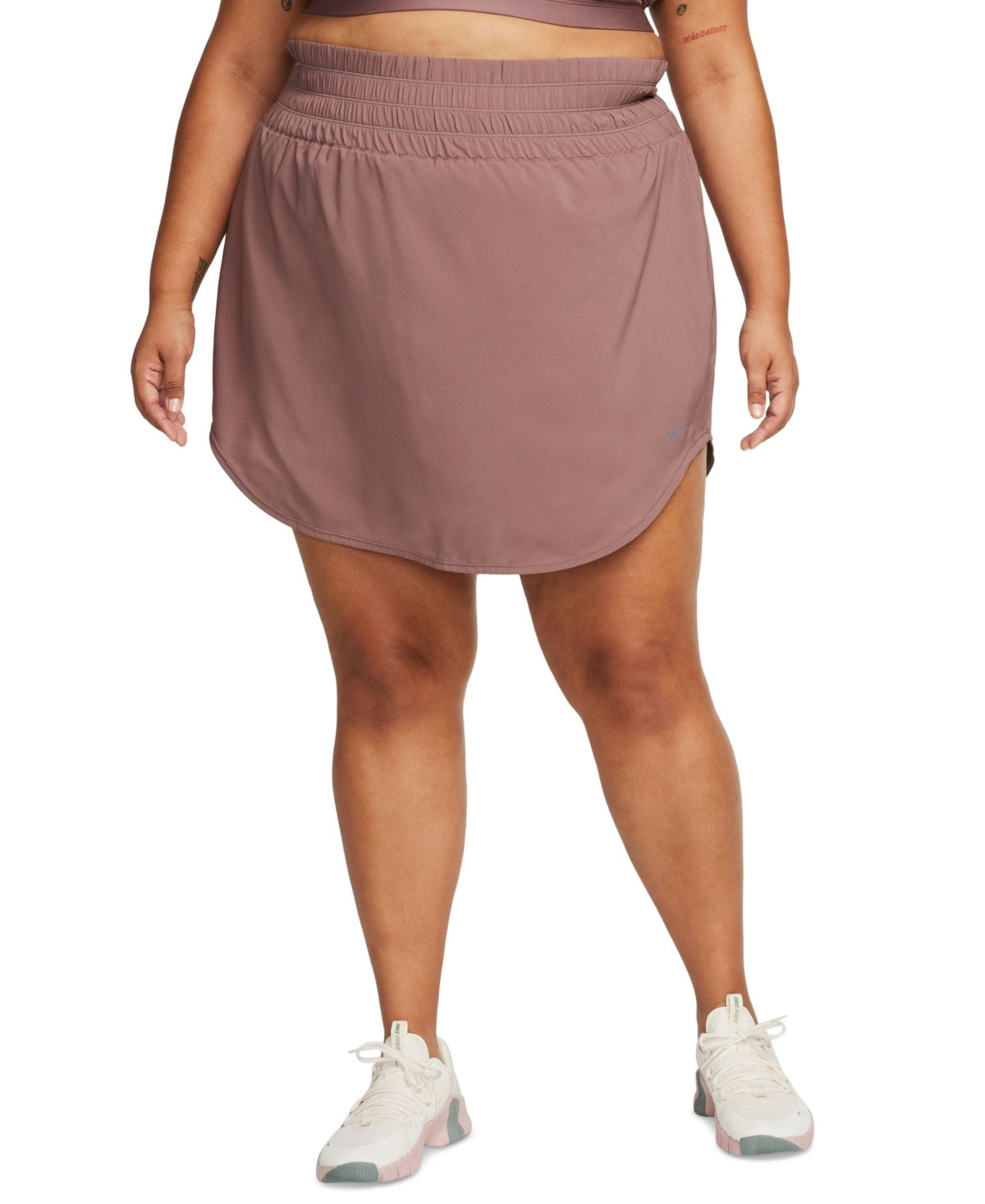 Nike Womens Regular fit Athletic Skort 1X Pink Solid Moisture Wicking