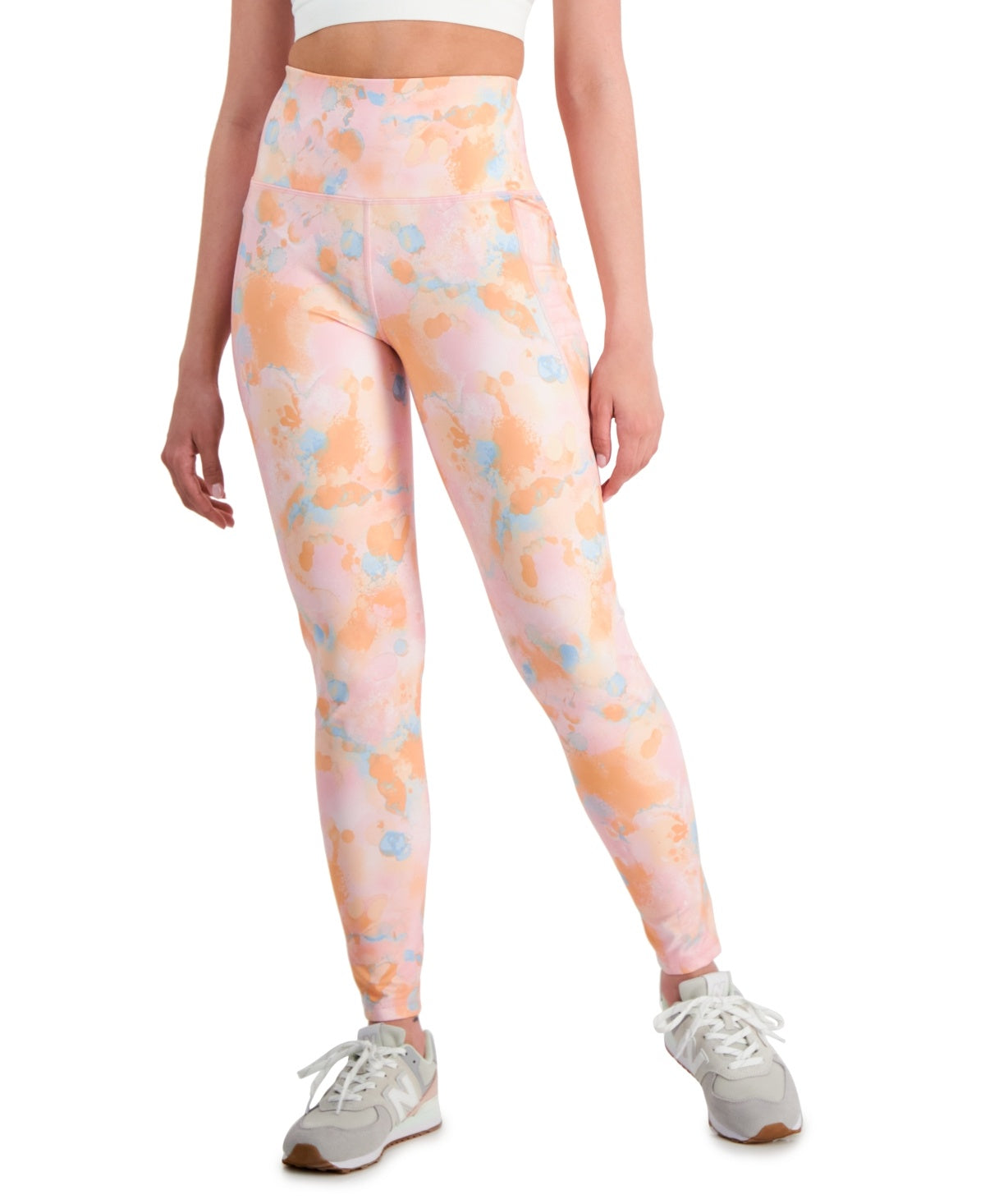 ID Ideology Womens Regular fit 78 Tights Leggings Xs Orange