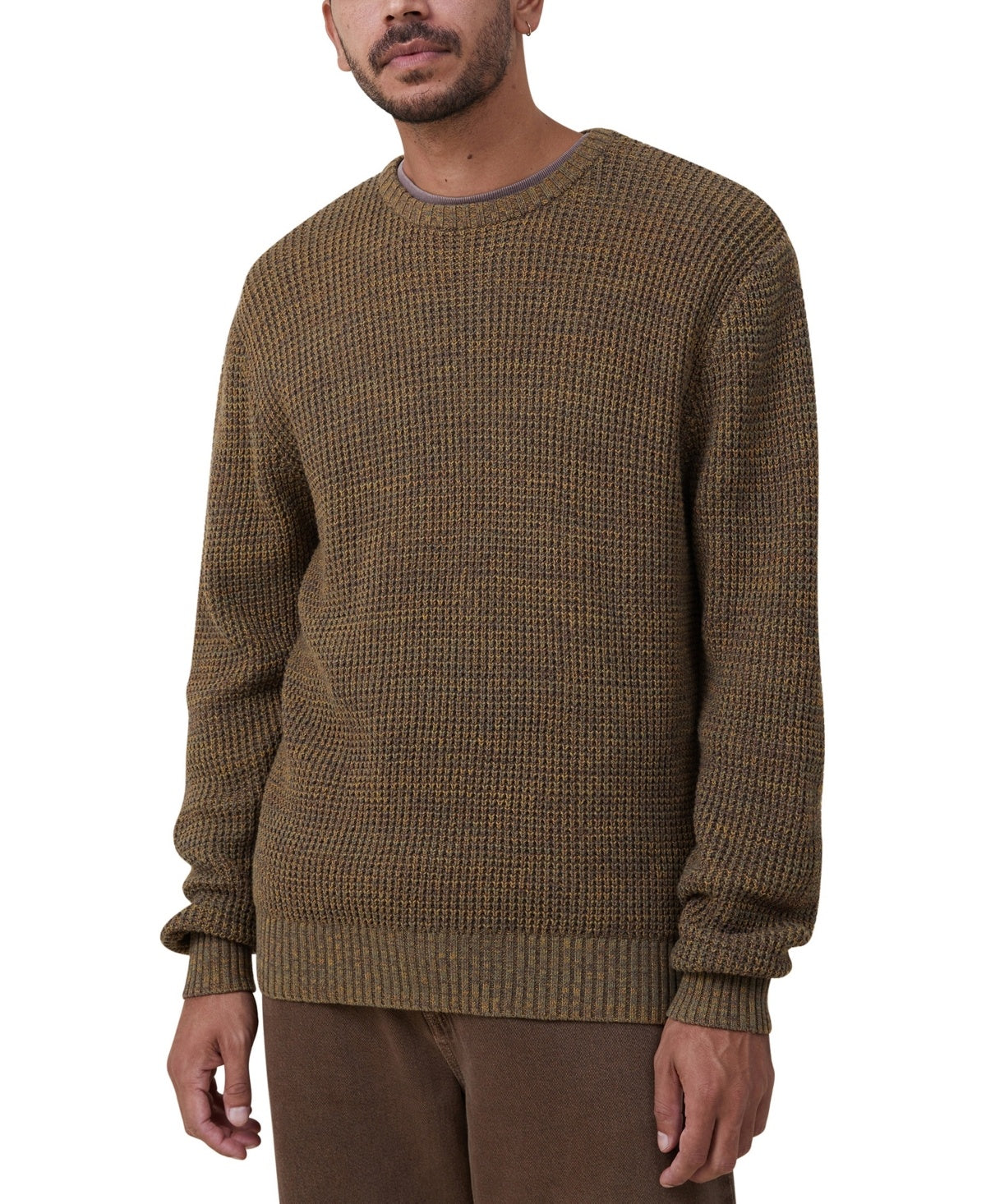 Cotton On Men Regular fit Crew Neck Crewneck Sweater XL Brown