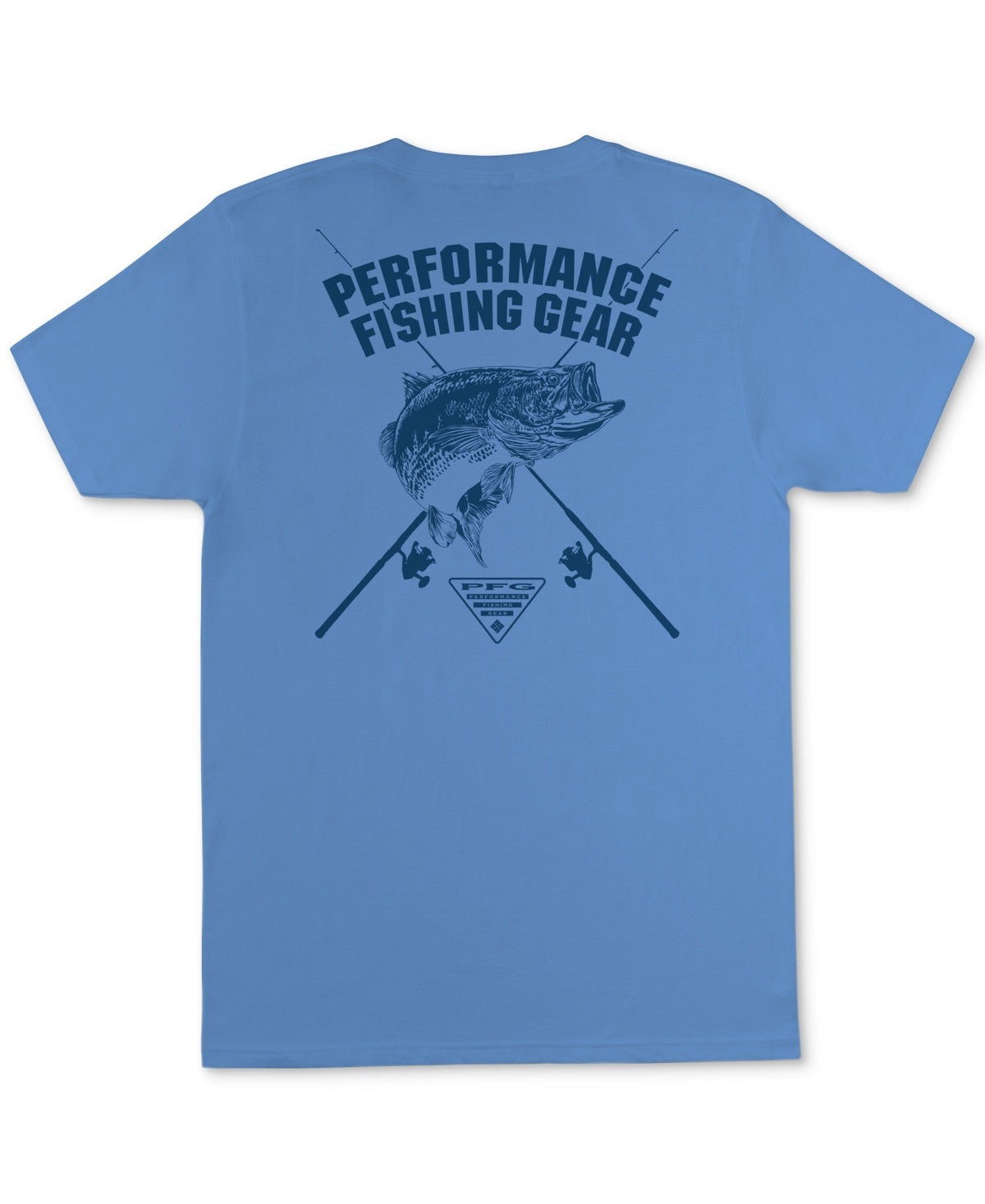 Columbia Mens Regular fit Short Sleeve Graphic T-Shirt Shirt Small Blue Solid