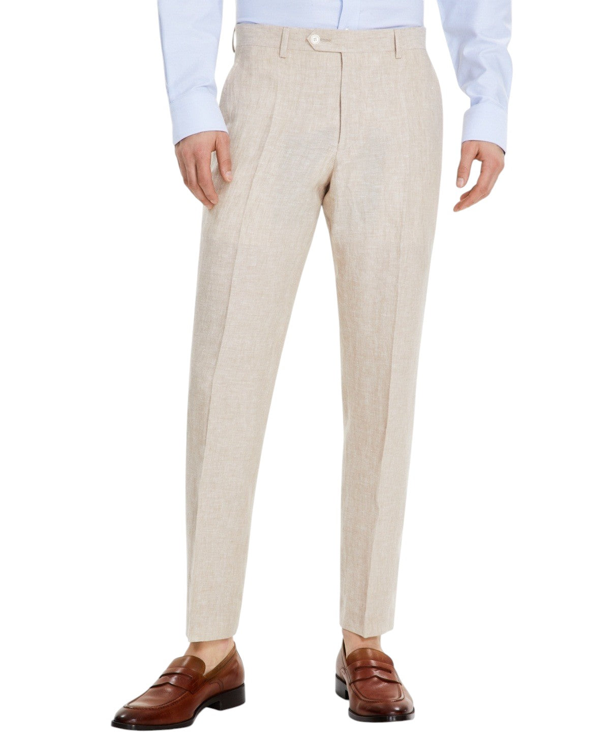 Tommy Hilfiger Mens Modern fit Dress Pants 38 / 32 Beige Solid