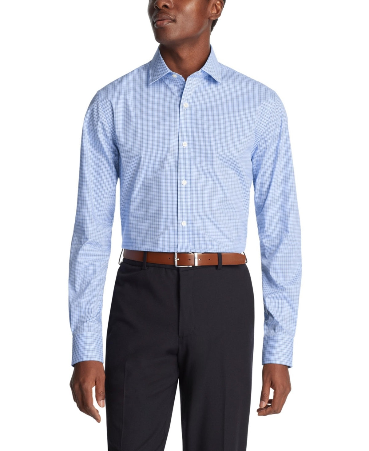Tommy Hilfiger Mens Slim fit Dress Shirt Small 14.5 in 32-33 Blue