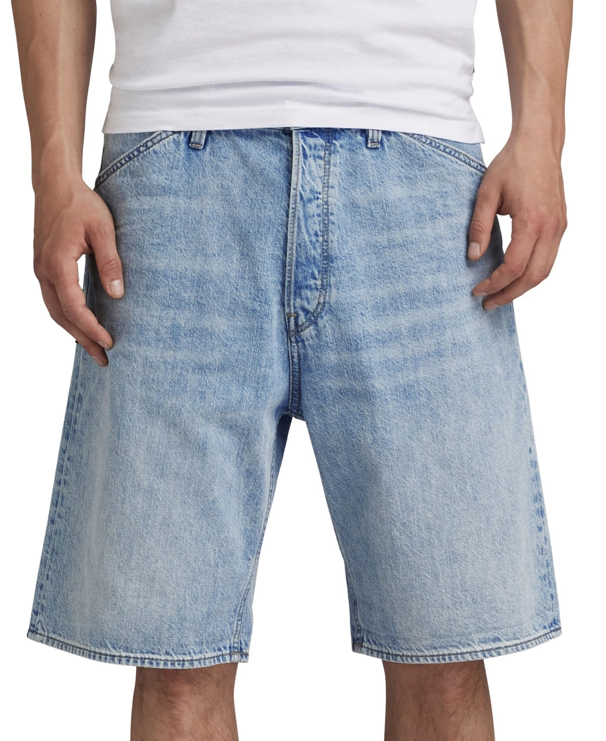 G-star Raw Mens Relaxed fit Denim Jean Shorts 38 Blue Solid