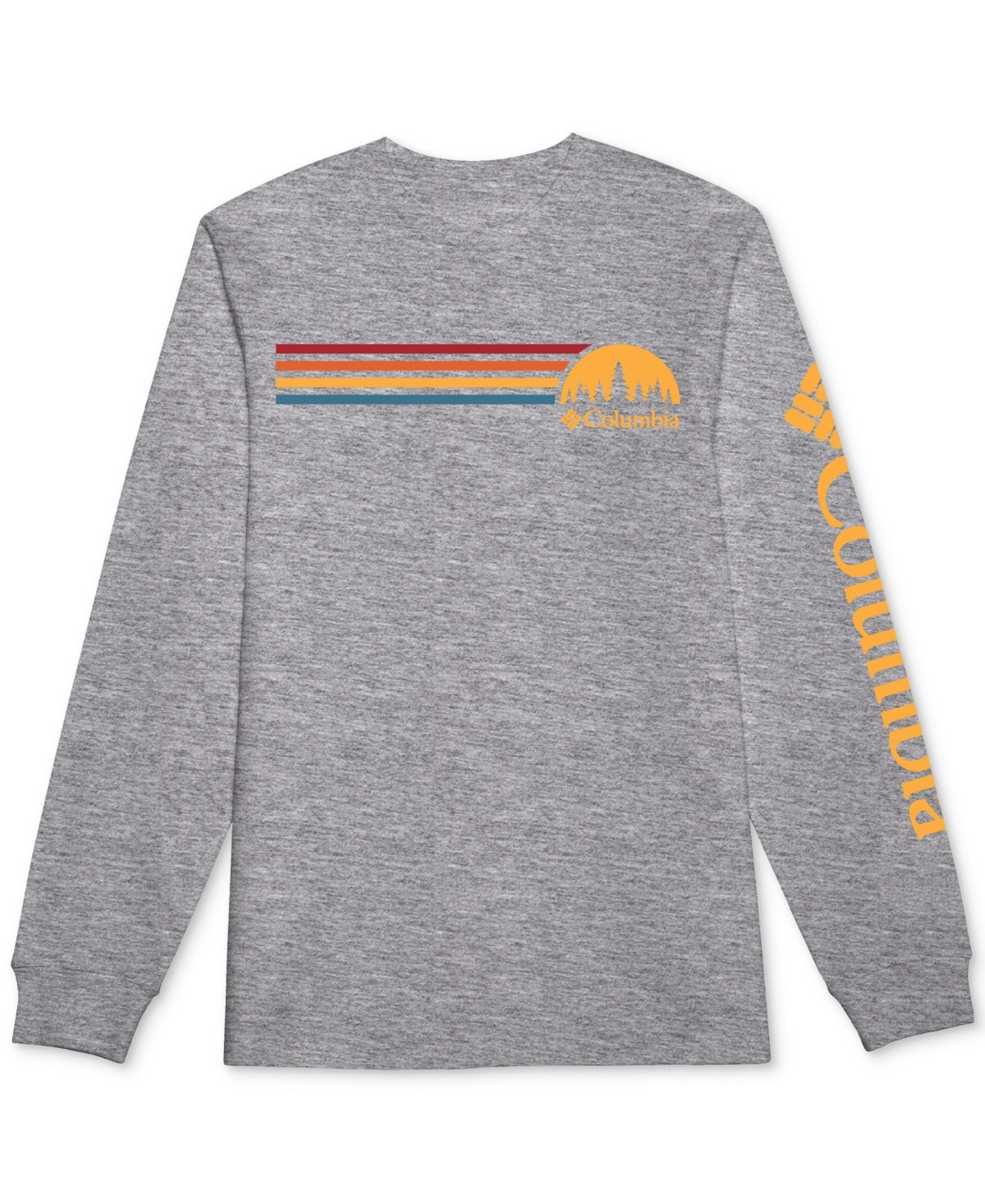 Columbia Mens Regular fit Long Sleeve Graphic T-Shirt Shirt XXL Grey