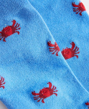 Club Room Men's Blue Crab Crew Socks One Size