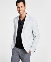 Calvin Klein Mens Slim fit Sport Coat Blazer 44 R Light Heather Grey