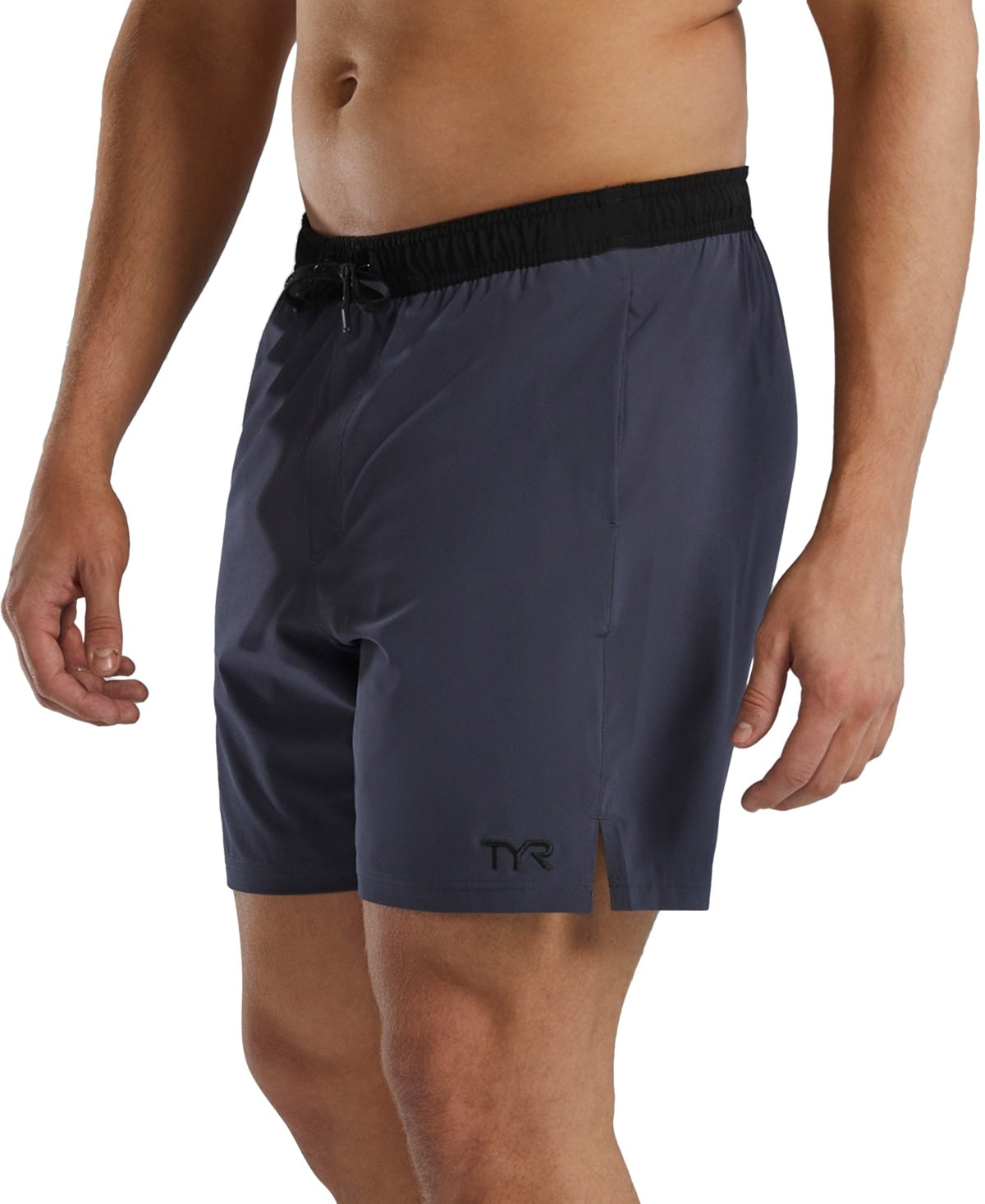 Tyr Mens Regular fit Athletic Shorts Large Grey Solid Quick Dry