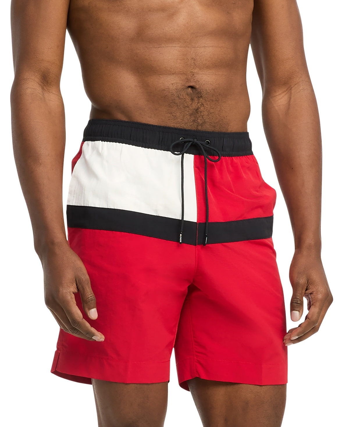 Tommy Hilfiger Mens Regular fit Swim Trunks Swimwear Large Red