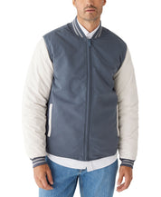 Frank And Oak Men's Skyline Reversible Jacket Quilted Coat Ombre Blue XL