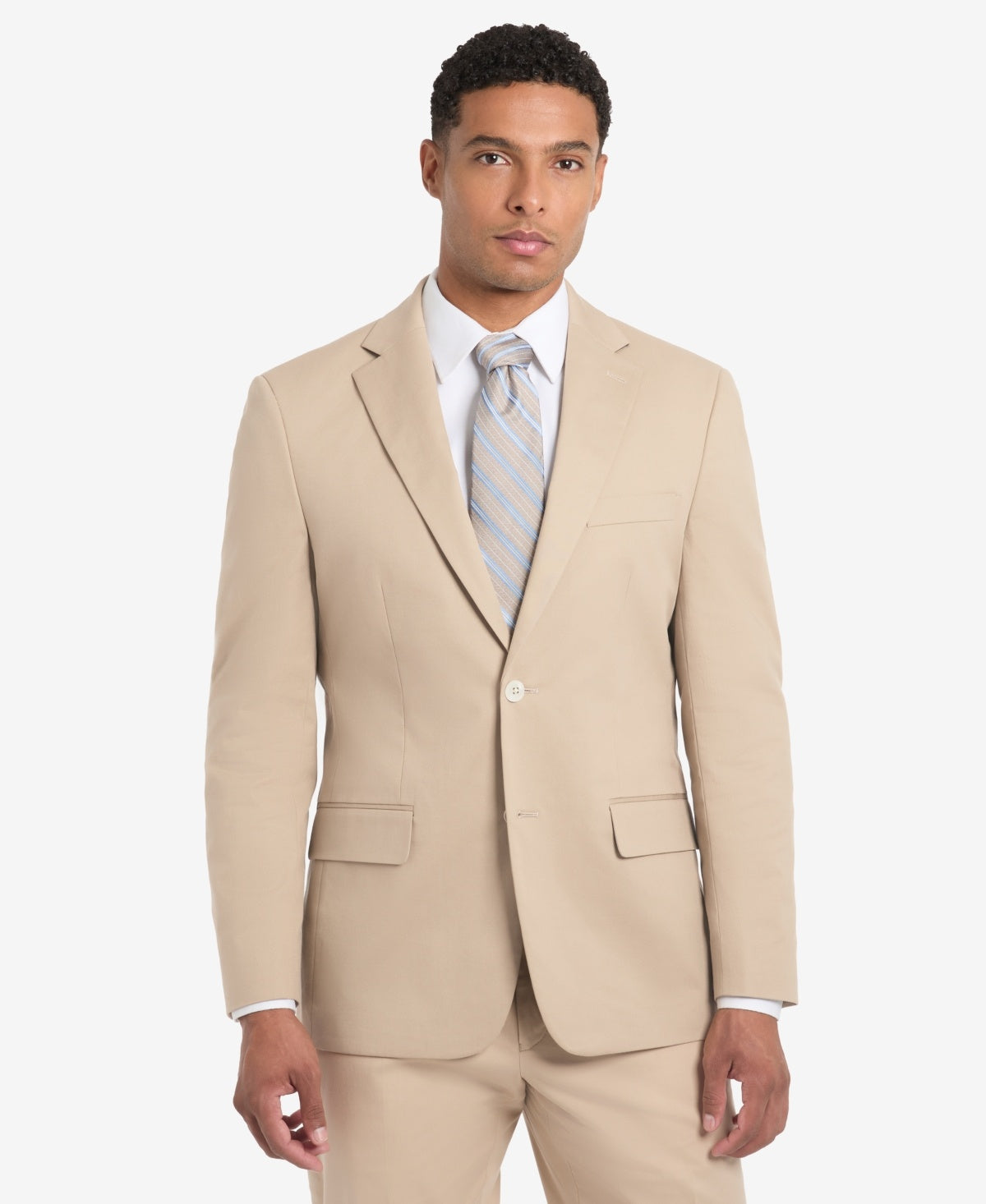 Tommy Hilfiger Mens Modern fit Suit Jacket Blazer 36 S Beige Solid Stretch