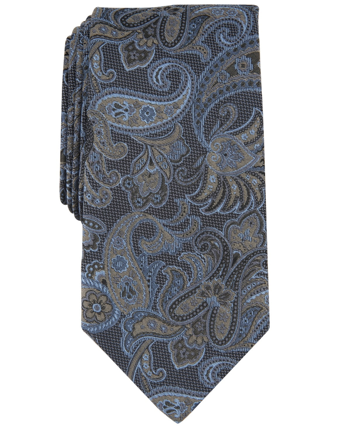 Michael Kors Mens Tie Necktie One Size Black Paisley