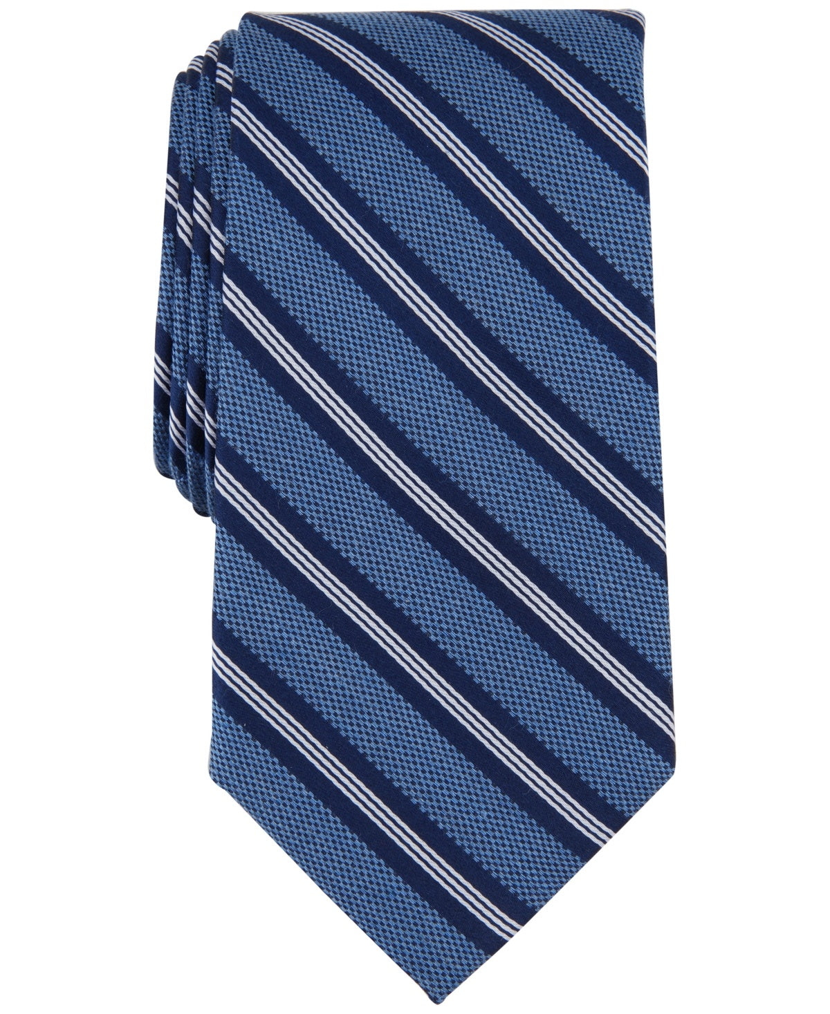 Michael Kors Mens Tie Necktie One Size Blue Striped