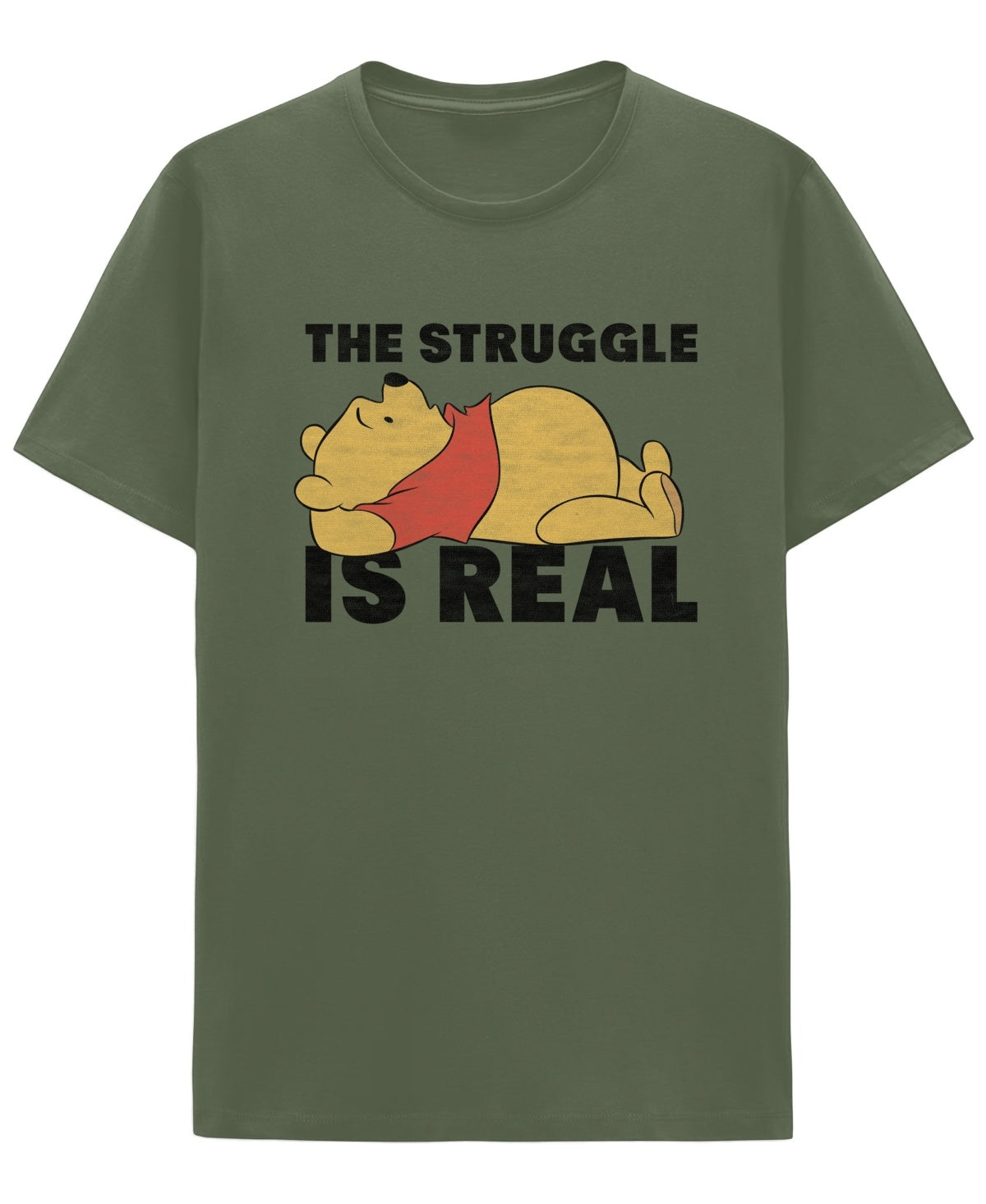 Hybrid Men Regular fit Short Sleeve T-Shirt Shirt Medium Green Winnie the Pooh