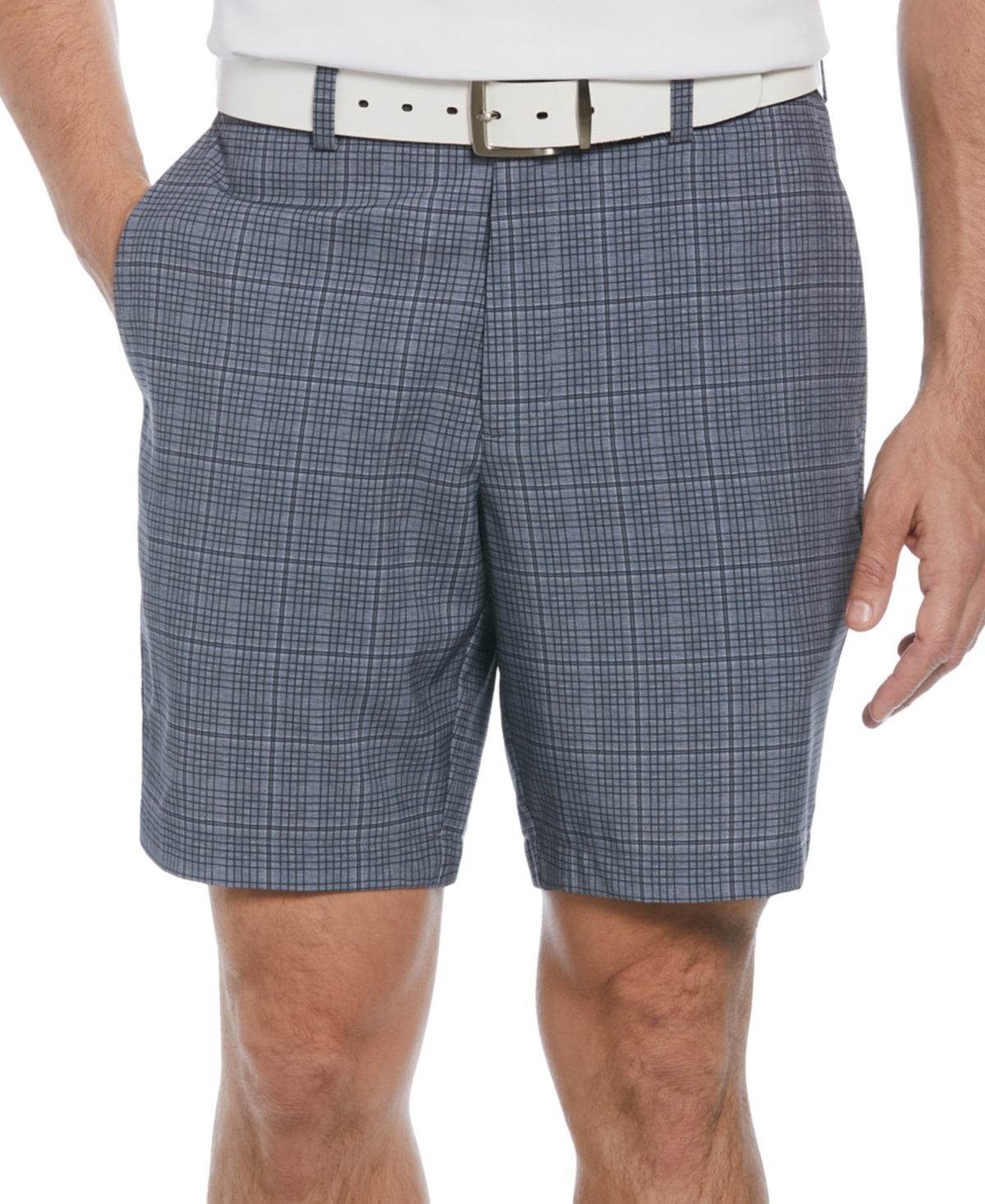 PGA TOUR Mens Regular fit Golf Shorts 32 Grey Check
