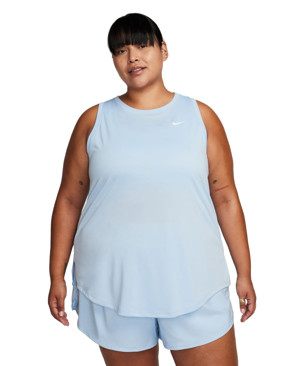 Nike Womens Regular fit Sleeveless Tank Top Shirt 1X Blue Solid