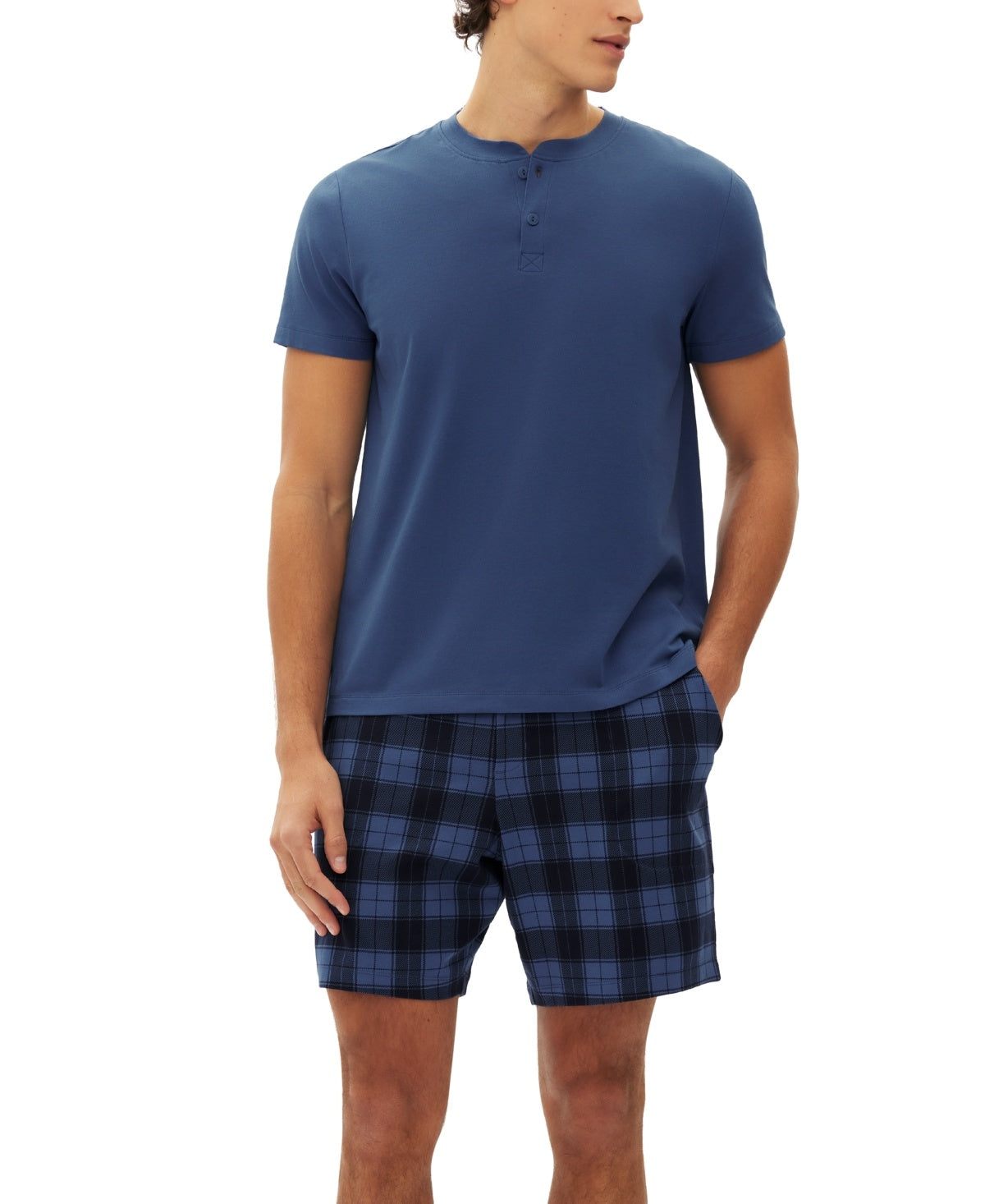 Gap Mens 2 Piece T-Shirt Pajama Pants Set Sleepwear Small Blue