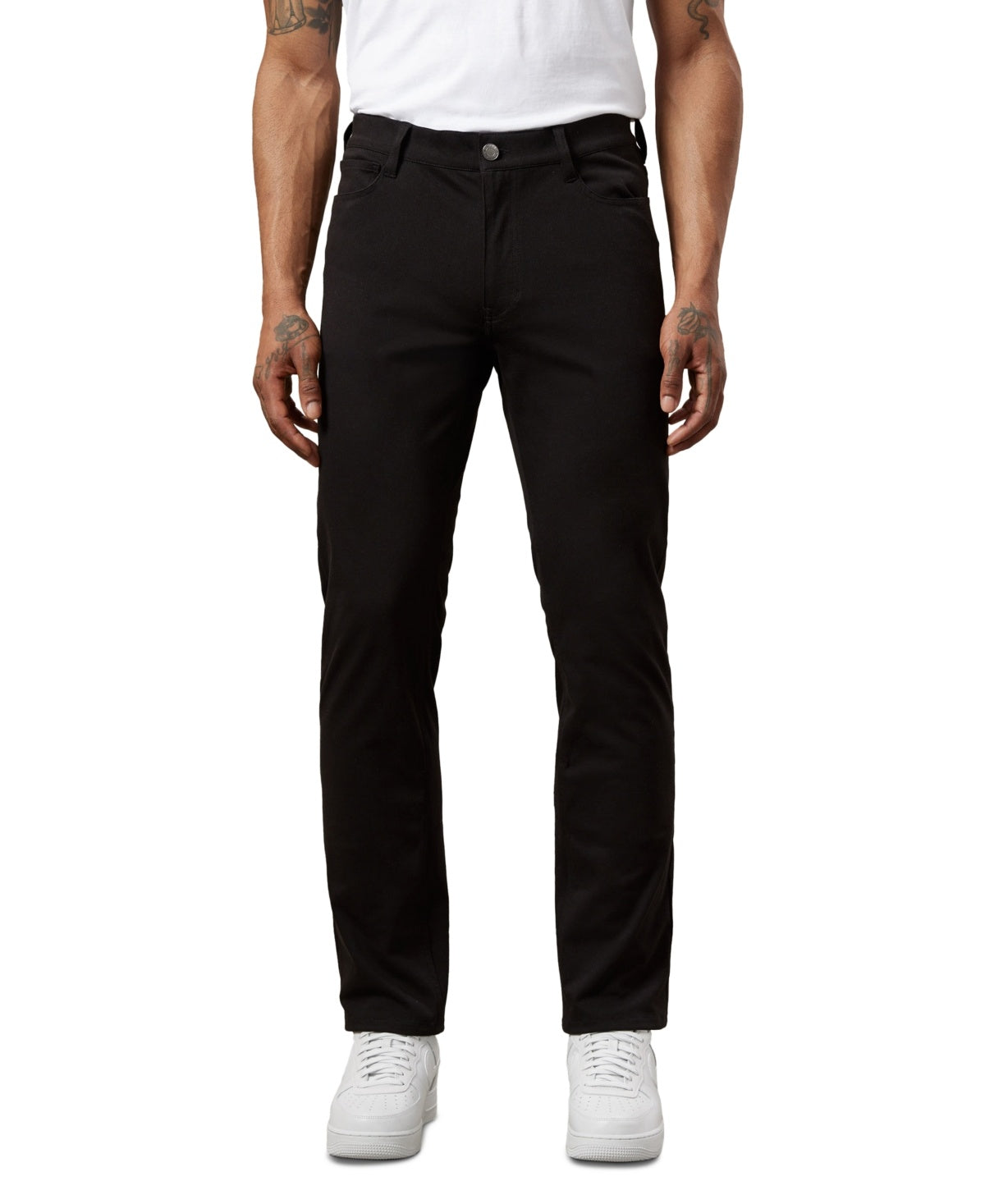 Frank And Oak Mens Slim fit Casual Pants 32 / 32 Black Solid